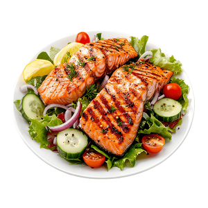 Grill Salmon with mix Veg